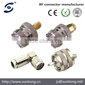50 Ohm Brass SMA Male to UHF PL259 Connector thumbnail-1