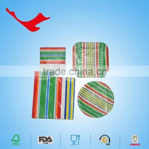 Strip Printed Dinner Plate Set for Party thumbnail-5