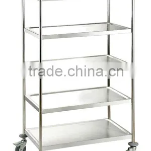 5 Tiers Stainless Steel Kitchen Trolley thumbnail-1