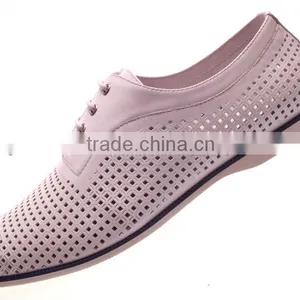 Genuine Leather Men Casual Shoes With Holes Lace-up thumbnail-1