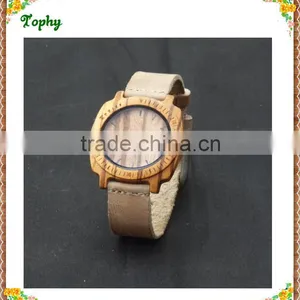 Brown Genuine Leather Wooden Watch Wholeasale Cheap Price thumbnail-5