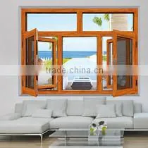 China High Quality Timber Effect Aluminium Windows Sliding and Casement Winows thumbnail-1