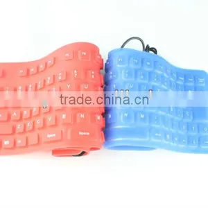 Usb Roll up Silicone Foldable Flexible Keyboard KF-03 thumbnail-1