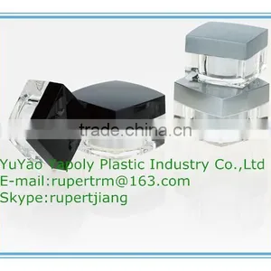 Square Bottle Cosmetic Jars Acrylic Cosmetic Jar Plastic Jar for Cosmetic thumbnail-1