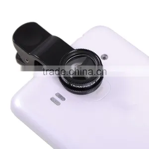 Newest Triangular Prism Lens With Clip for Mobile Phone Camera Tablet PC Silver and Black thumbnail-1