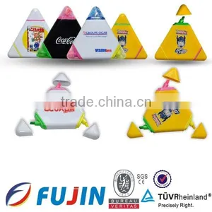Triangle 3 Colors in 1 Highlighter for Promotion Triangle Shape Items Gifts Clear Highlighter Pen/triangle for Trampoline thumbnail-1