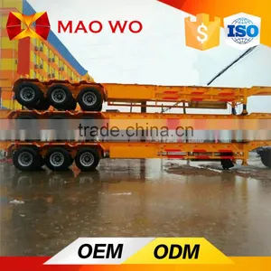 China Low Price 50 Ton 40ft Flatbed Semi Trailer thumbnail-2