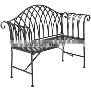 Top Selling Antique Brown Iron Garden Bench thumbnail-1