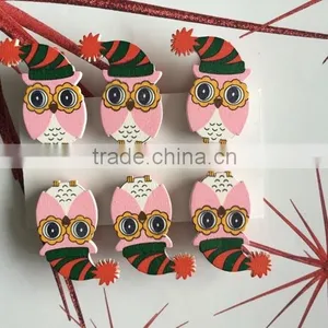 Wooden Decoration Wooden Pegs,decoration Clips Owls Pegs Gifts thumbnail-4