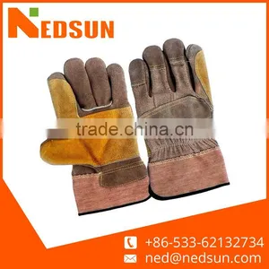 New Design Leather Working Labor Protection Gloves thumbnail-1