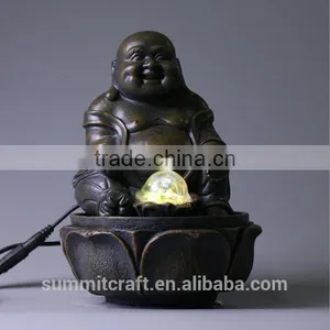 Resin Laughing Buddha Statue Laughing Buddha Water Fountain thumbnail-1