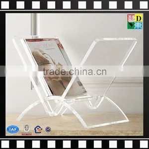 Custom Design One Grade Acrylic Book Shelf PMMA Lucite Top Quality Acrylic File Holder New Plexiglasst Acrylic Office Supplies thumbnail-1
