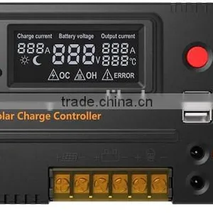 20A PWM Solar Charge Controller Regulator With LCD Display USB and 12V Ports thumbnail-1