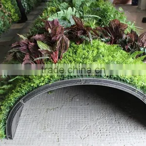 High Technique Fake Grass Wall Evergreen Artificial Grass Wall thumbnail-1
