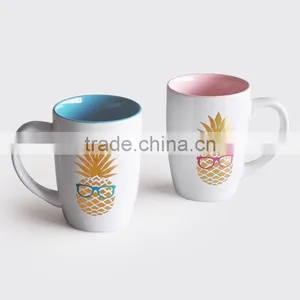 Belly-shape Mug With Decal,different Color Inside and Outside thumbnail-2