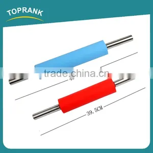 Toprank China Manufacturer Non-Stick Plastic Dough Rolling Pin Pastry Boards French Rolling Pin 45CM Roller Silicone Rolling Pin thumbnail-1