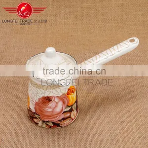3PCS Stock Offer All Size Copper Enamel Turkish Coffee Pot With Lid thumbnail-6