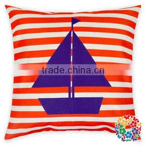 Pillow Cover Cushion Digital Printed Pillow Pattern Red Stripe Pillow Cover Cotton thumbnail-1