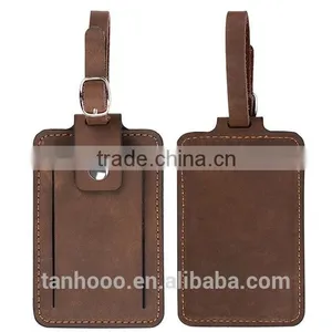 Customize Genuine Real Leather Fashion Luggage Baggage Tag Handbag Tags thumbnail-3