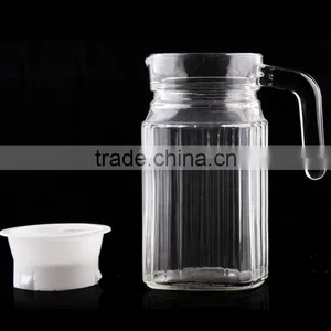 China Factory High Hot Water Vintage Glass Pitcher With Lid thumbnail-1