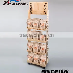 Fashion Design OEM ODM Supplier in Guangdong Wooden Display Rack Display Stand thumbnail-1