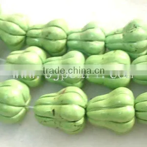 16inch 10*18mm Green Pear Turquoise Loose Beads thumbnail-1