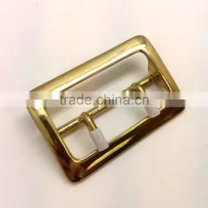Rectangle Design Solid Brass Center Bar Buckle With Double Prong, Belt Buckle thumbnail-2