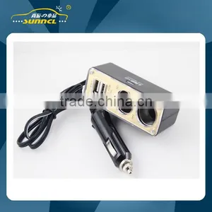CE Approval 2 Way 2 USB Cigarette Lighter Adapter Socket for IPhone , Tablet , Samsung thumbnail-1