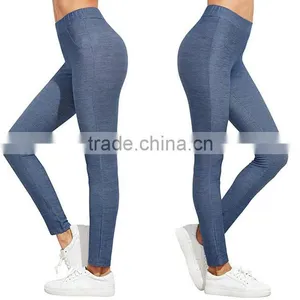 Sexy Tights Blue High Waist Yoga Workout Leggings Stretch Tights Pictures Of Women In Transparent For Girls thumbnail-1