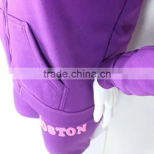 Wholesale Athletic Wear Latest Design Tracksuit Women Fleece Suits Stock thumbnail-5