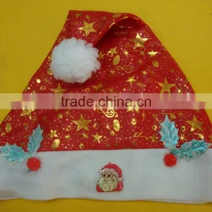 LED Light Christmas Hat Flashing Hat Santa Cap Christmas Decorations Five-star Electronic Lamp Cap Star thumbnail-2