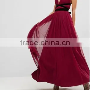 Guangzhou Latest Cheap Clothing Cross Back Maxi Dress Sexy Good Night Photos thumbnail-4