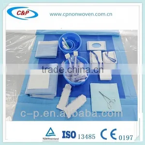 Blue or Green Disposable Surgical Cardiovascular Drape Set thumbnail-1