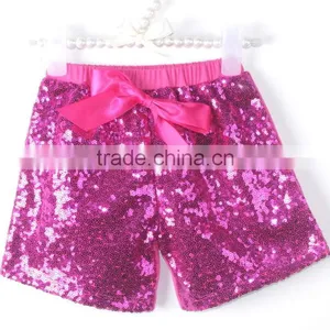 Fashion Girls' Summer Cotton Shorts High Quality Baby Sequin Shorts Kids Short Pants in Stock thumbnail-1
