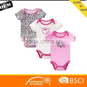 New Design White Baby Romper With Custom Logo Pattern Printing With High Quality thumbnail-3