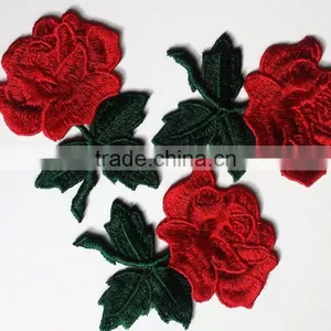 2017Custom Iron Patches Clothing Embroidered 3D Flower Embroidery Patch Manufacturers thumbnail-3