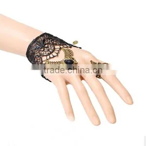 Handcraft Lace Bracelet Ring Sets With Rhinestones Fashion Palace National Jewelry Sets thumbnail-2