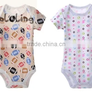 2015 Top Fashion Unisex 100% Cotton Wholesale Baby Bodysuits Newborn Baby Clothing ,Infant Rompers thumbnail-5