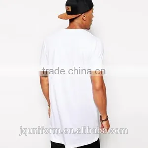 China Apperal Wholesale Men Clothing Blank High Quality Longline Tall Men's Cotton t Shirts thumbnail-2