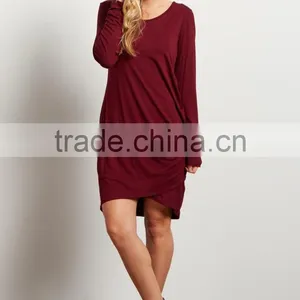 New Collection Fashion Long Sleeve Side Ruched Wholesale Maternity Clothes thumbnail-6