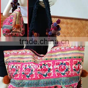 Thai Embroidered HMONG Hill Tribe Tote Hand Bag thumbnail-1