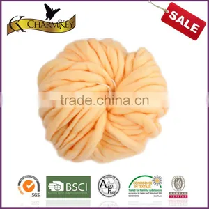 Charmkey High Bulk Acrylic Yarn Chunky Yarn Fancy Soft Acrylic Roving Yarn for Thick Scarves thumbnail-1