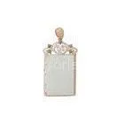 Unique 925 Sterling Silver Pendants Crown Tag With Clear CZ And Agate Jasper thumbnail-1