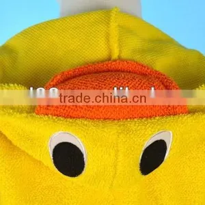 100% Cotton Towelling Terrycloth Applique Kids Hooded Bathrobe ,children Hooded Bathrobes thumbnail-3