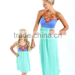 Mommy and me Maxi Dresses Women Clothing Latest New Fashion Dress thumbnail-1