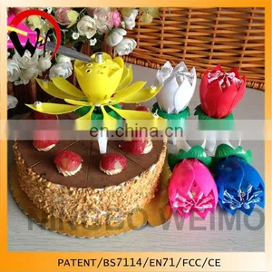 Happy Birthday Flower Music Candle for Birthday Decoration Items thumbnail-1