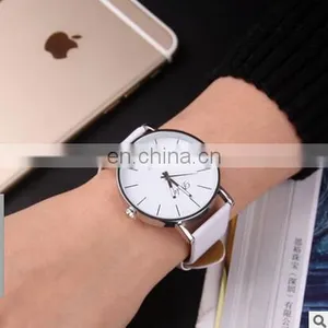 Big Dial Transparent Hollow Skeleton Simple Wristwatch Women Watches Fashion Casual Leather Couple Table Dress Watch thumbnail-2