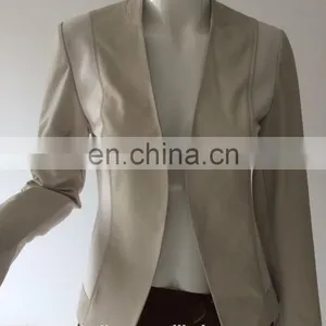 Womens pu Leather Jacket With Knit thumbnail-5