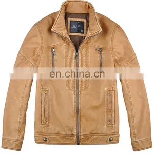 2016 Latest Fashion Hot Selling High Quality Handsome PU Jacket Men thumbnail-1