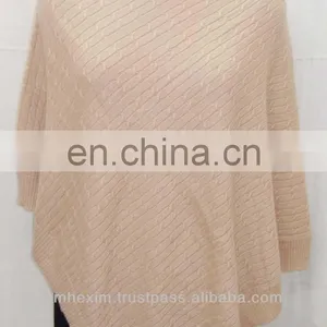 Knitted Poncho, Cashmere Poncho thumbnail-1